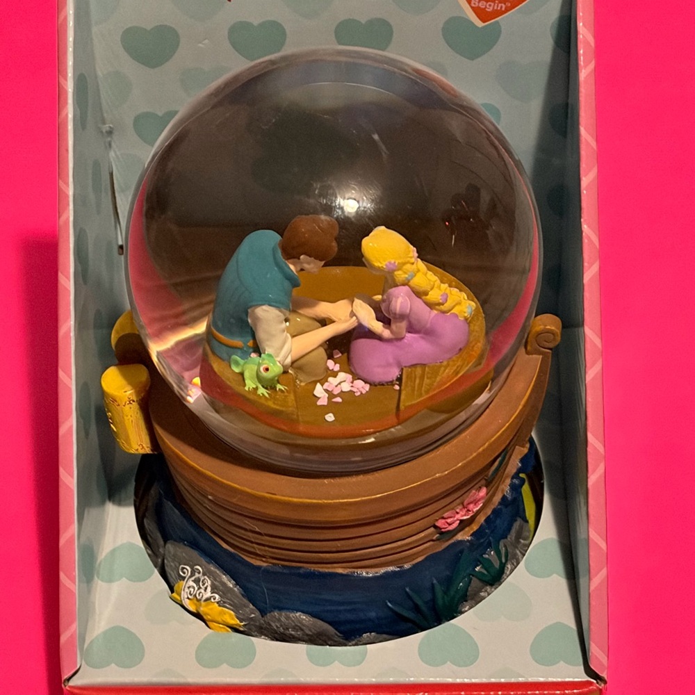 Charming Fairy Tale Snow Globe with Purple and Brown‎ Accents